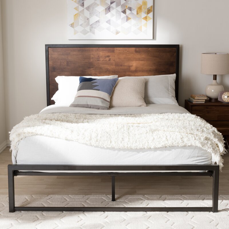 Union Rustic Nadolski Rustic Industrial Platform Bed & Reviews | Wayfair