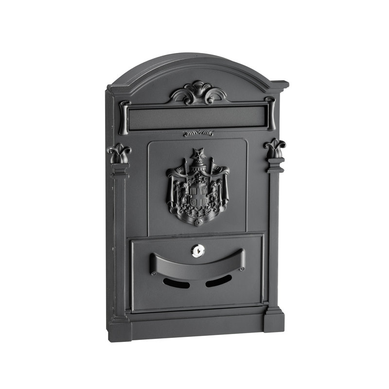 Coat of Arms Locking Wall Mounted Mailbox