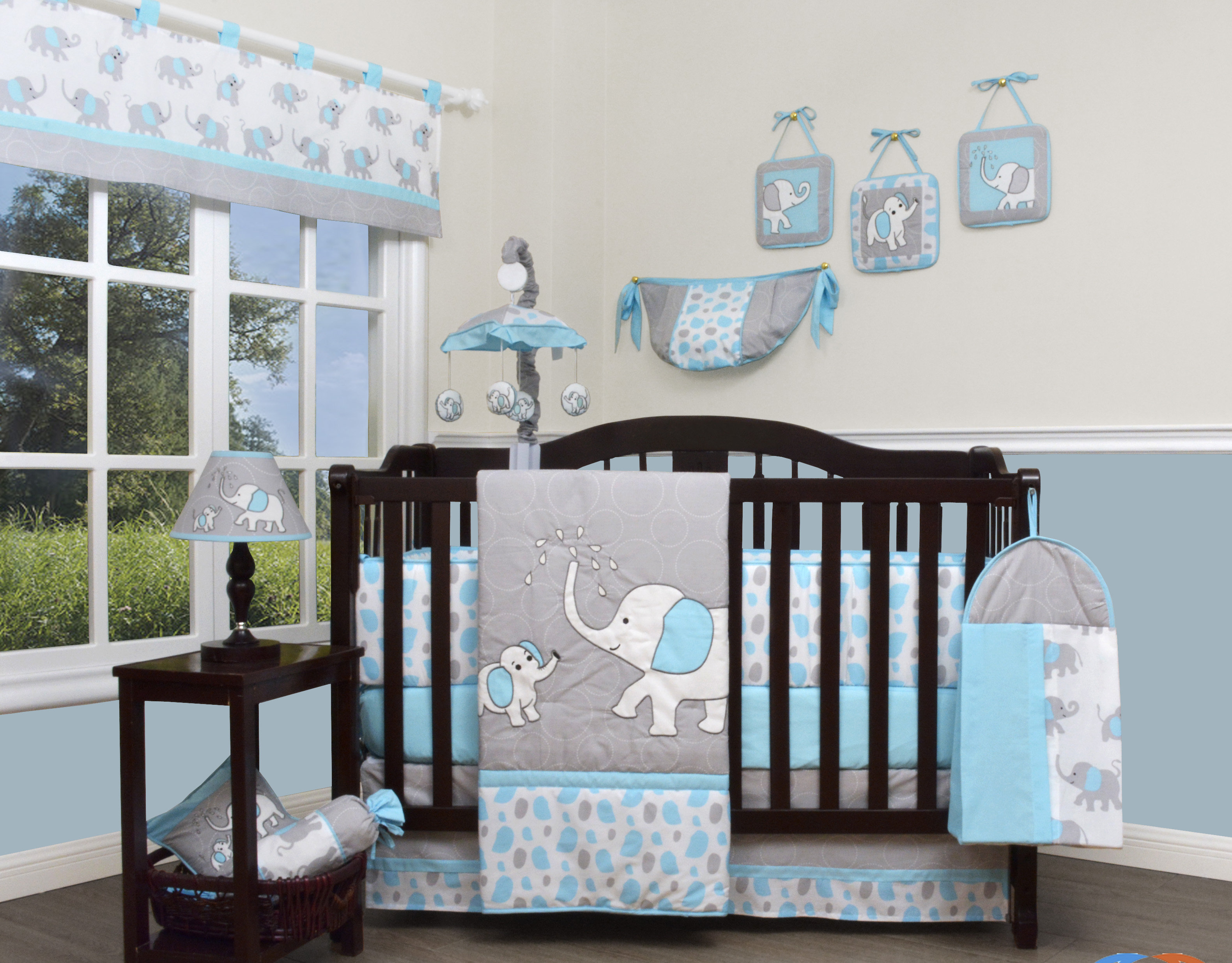 Harriet Bee Groth Elephant 12 Piece Crib Bedding Set Reviews