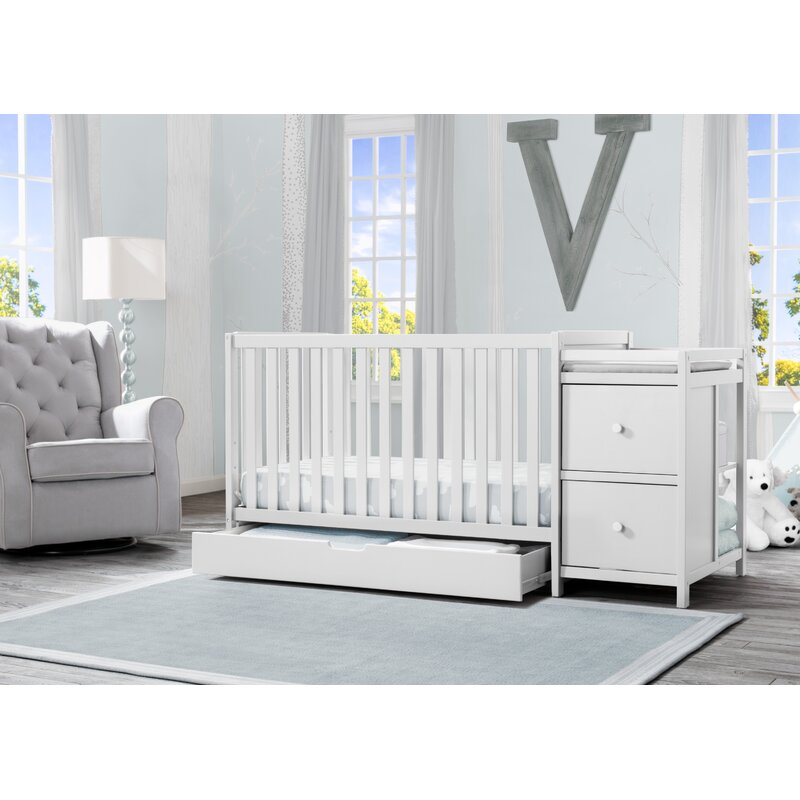 Delta Children Luna 3 In 1 Convertible Crib And Changer Wayfair