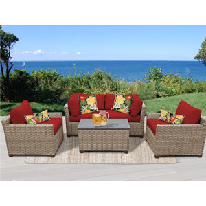 Monterey 5 Piece Deep Seating Group with Cushion