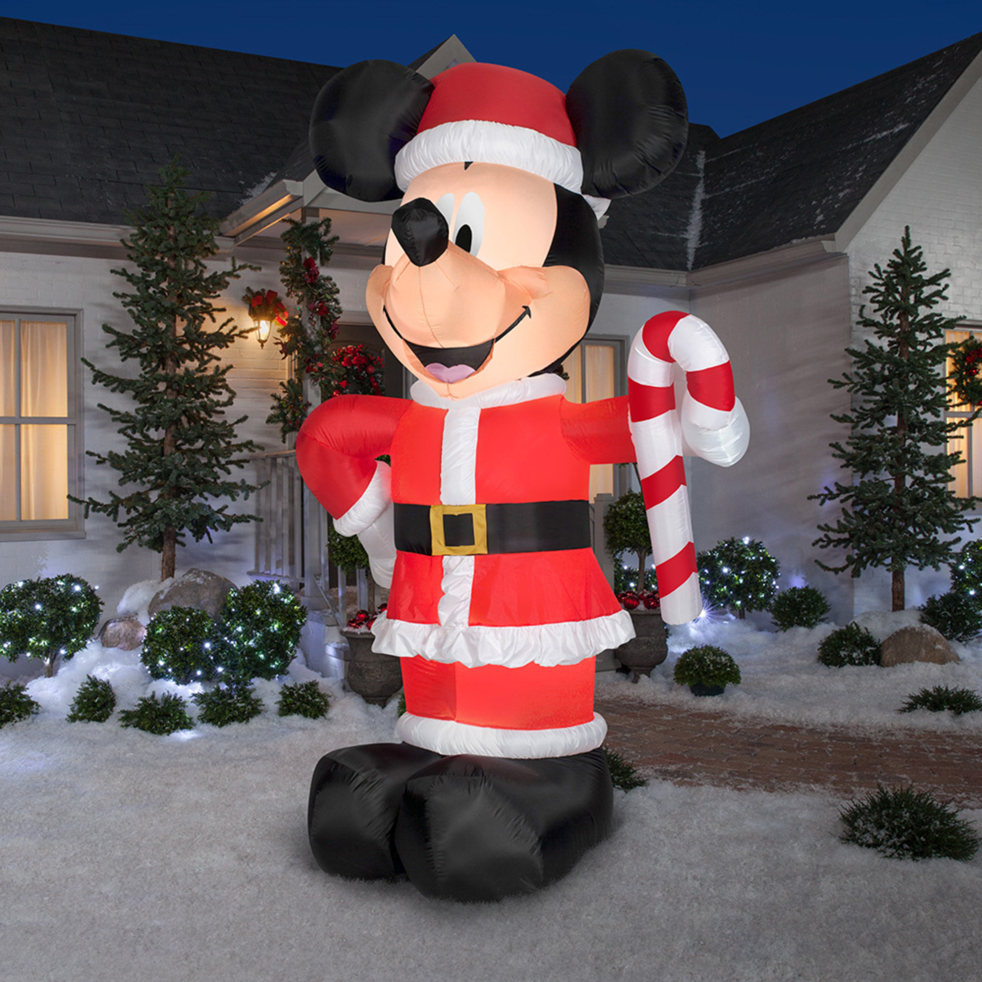 the holiday aisle disney santa mickey with candy cane inflatable wayfair - Disney Inflatable Christmas Decorations the holiday aisle disney santa mickey with candy cane inflatable wayfair - Disney Inflatable Christmas Decorations
