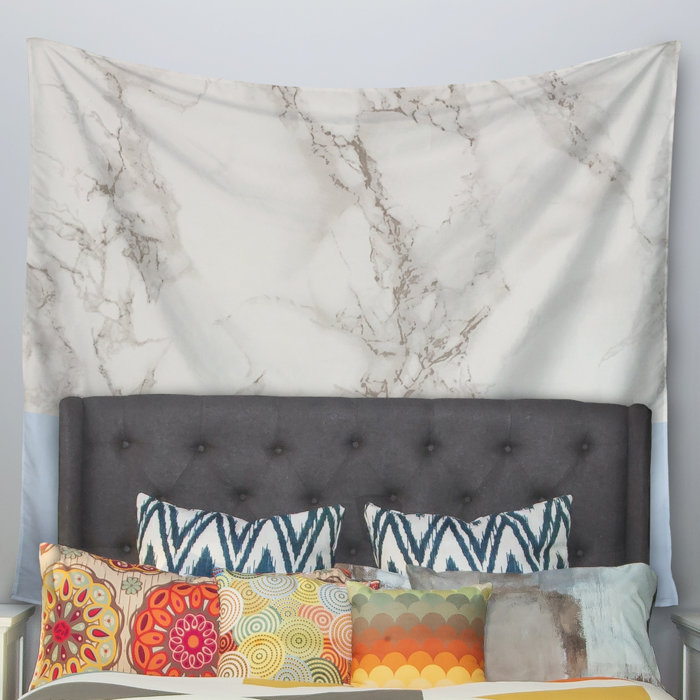 East Urban Home Marble And Blue Block By Suzanne Carter Wall