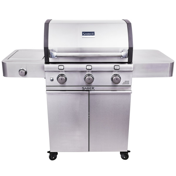 Cast 500 3 Burner Cart Gas and Charcoal Grill by Saber