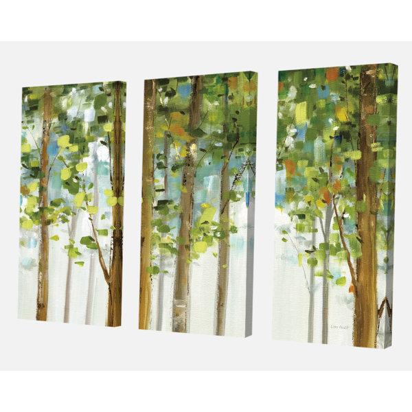 East Urban Home Farmhouse Green Forest Study Painting Multi
