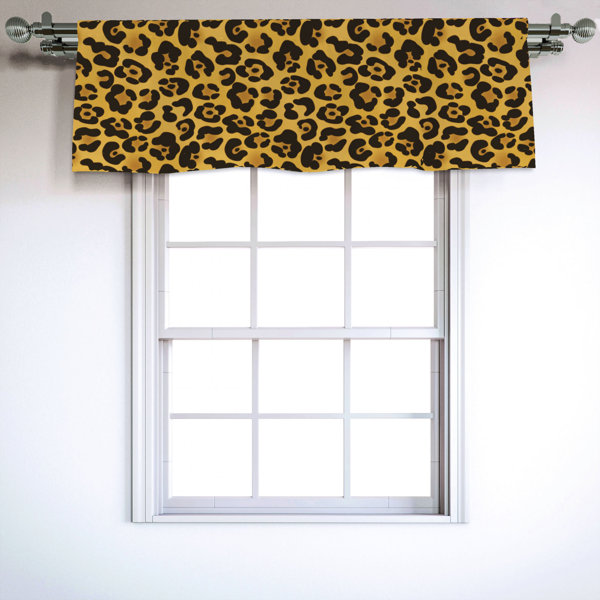 East Urban Home Leopard Print 54 Window Valance Wayfair
