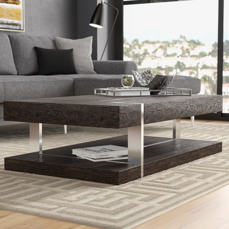 Wade Logan Daisytown Floor Shelf Coffee Table Reviews Wayfair Wade Logan Daisytown Floor Shelf Coffee