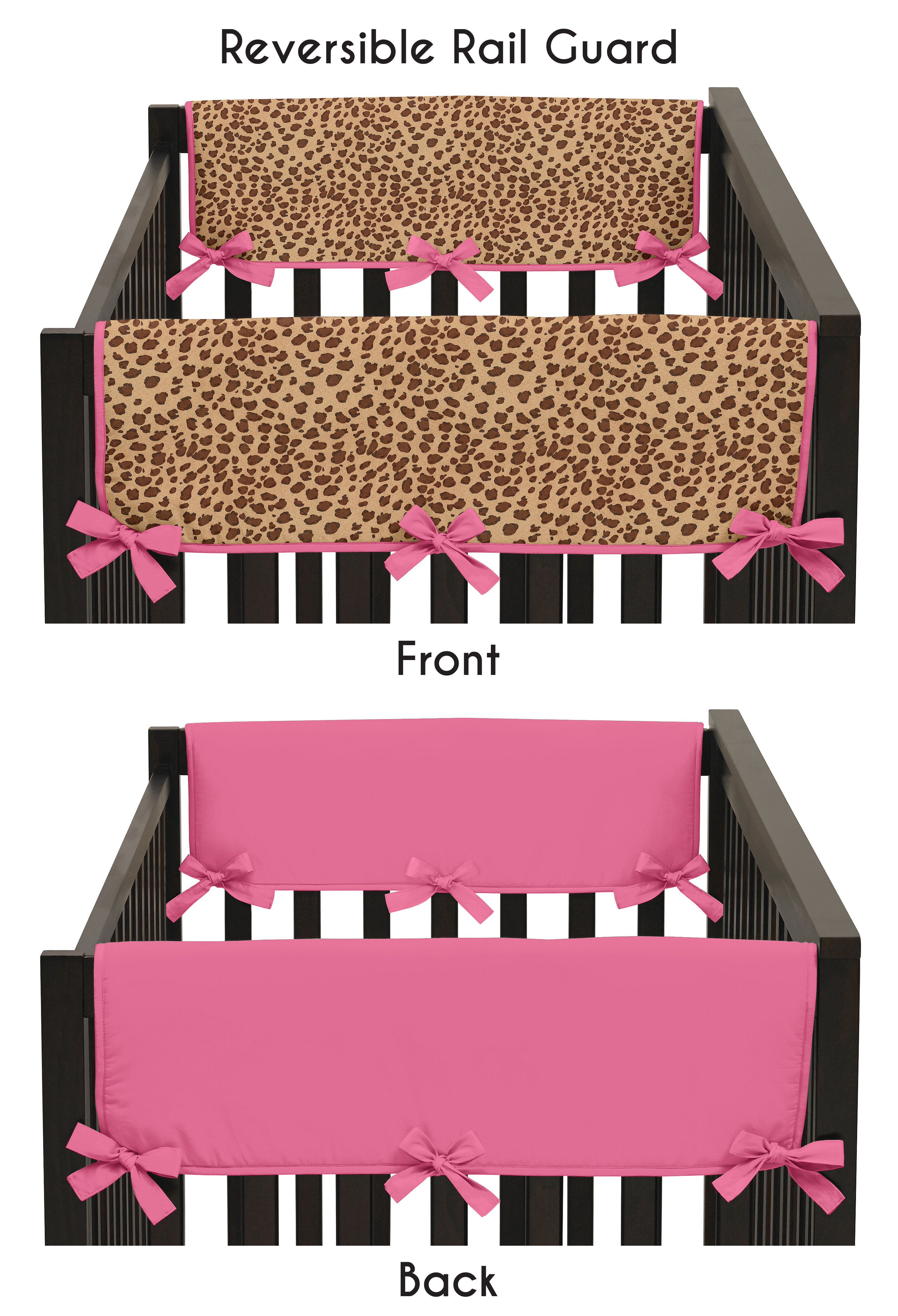 Sweet Jojo Designs Cheetah Girl Side Crib Rail Guard Cover Wayfair