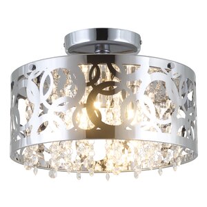 Woodstock 3-Light Semi Flush Mount