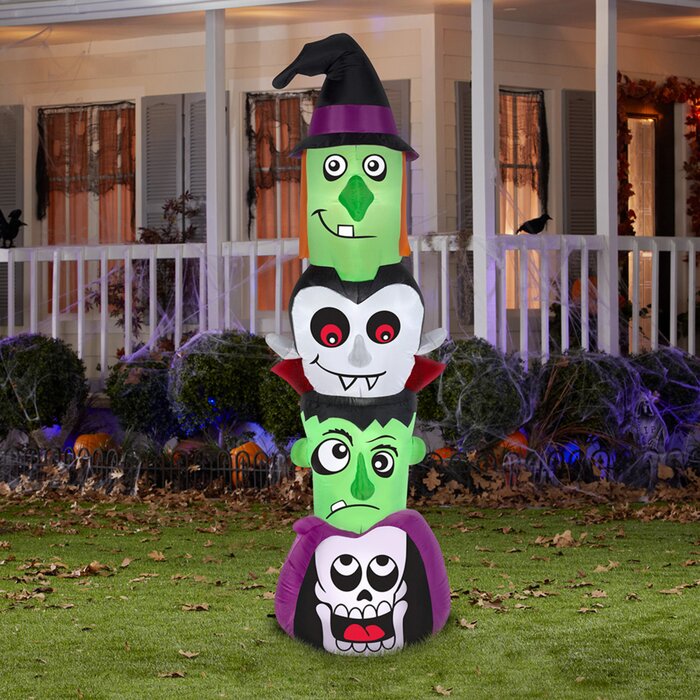 The Holiday Aisle Halloween Totem Pole Inflatable & Reviews | Wayfair