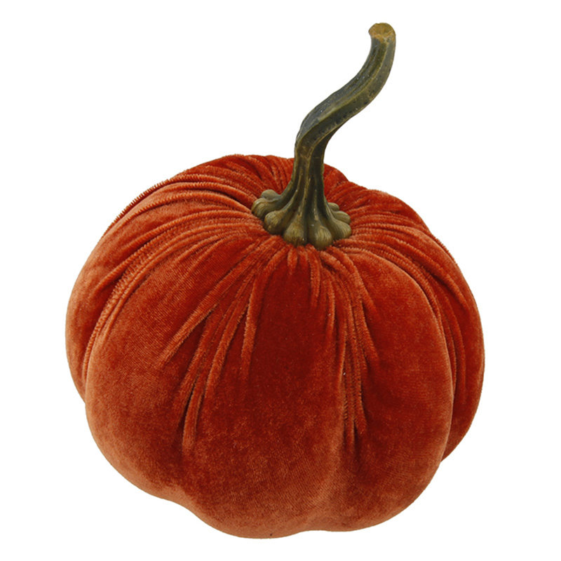 Hard Velvet Pumpkin Decorative Accent