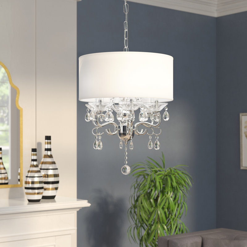 House Of Hampton Emely 6 Light Candle Style Drum Pendant With Light Candle Style Drum Pendant With