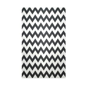 Chevron Black Indoor/Outdoor Area Rug