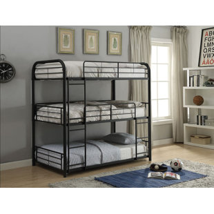 Twin Bunk Loft Beds You Ll Love Wayfair Eddy Triple Bunk Bed