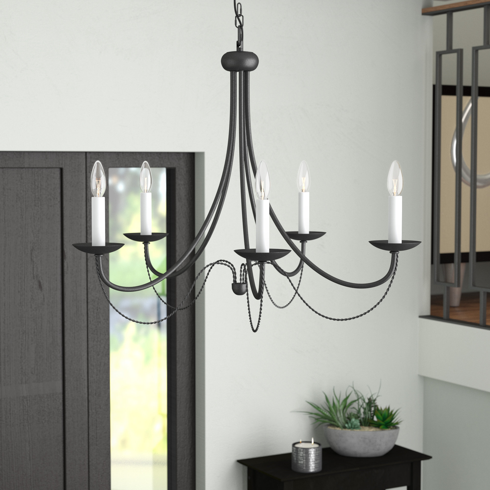 Winston Porter Underwood 5 Light Chandelier Reviews Wayfair