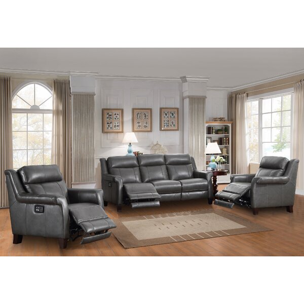 Walkerville Reclining 3 Piece Leather Living Room Set By Red Barrel Studio
