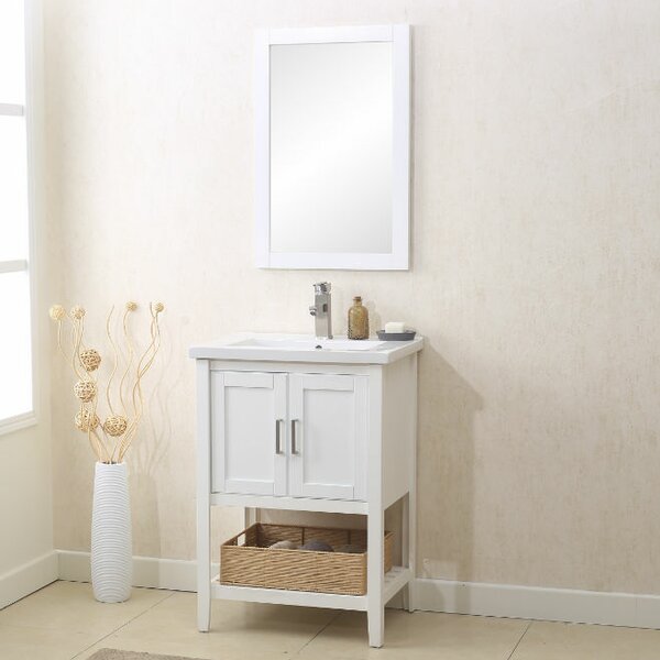 Annabel 24 Single Bathroom Vanity Set with Mirror by Beachcrest Home