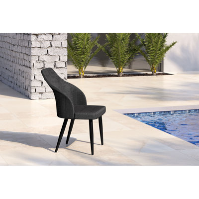Brayden Studio Bonneauville Patio Dining Chair Brayden Studio Frame Color Black Dailymail