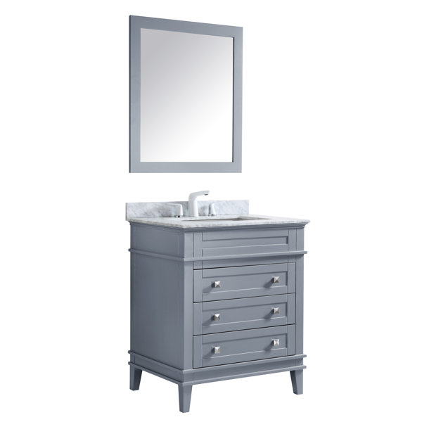 Yves 30 Single Bathroom Vanity Set with Mirror by Darby Home Co
