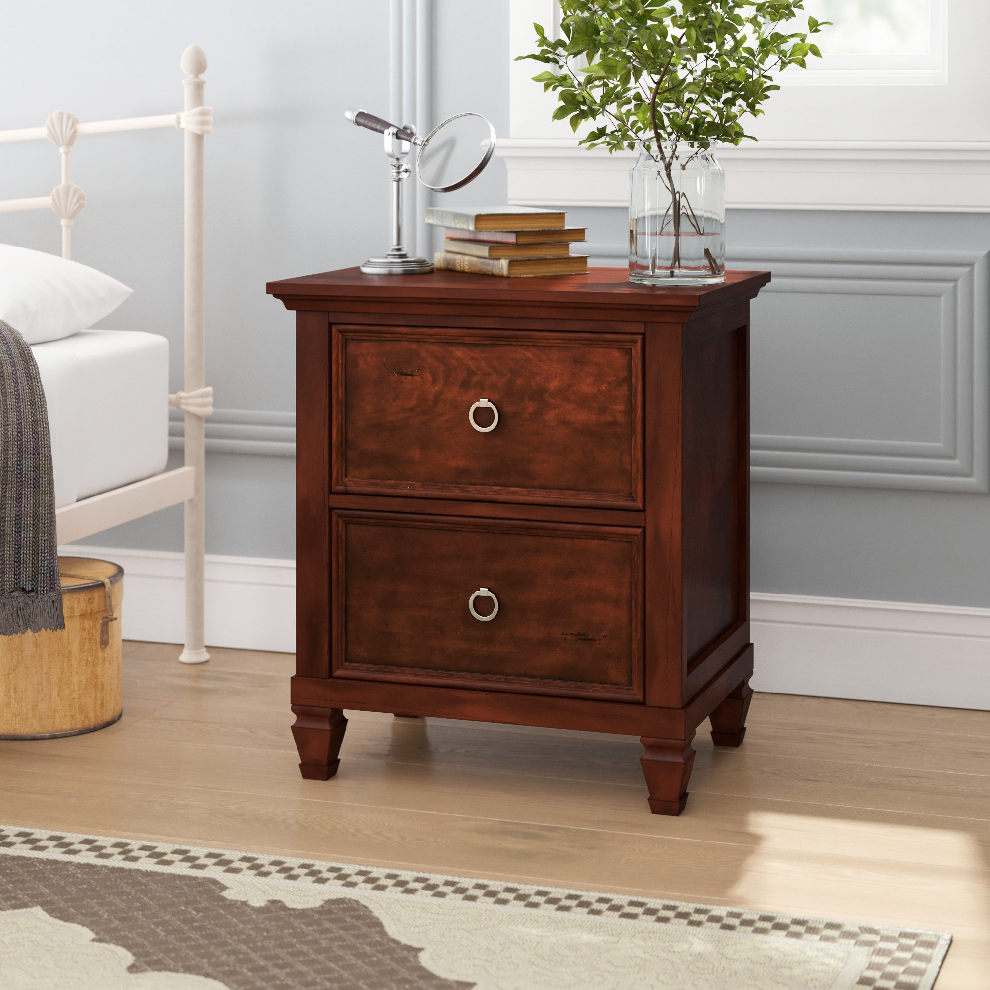 Alcott Hill Freeport 2 Drawer Nightstand Reviews Wayfair