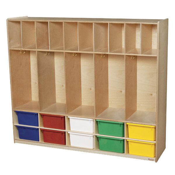4 Tier 5 Wide Coat Locker by Wood Designs