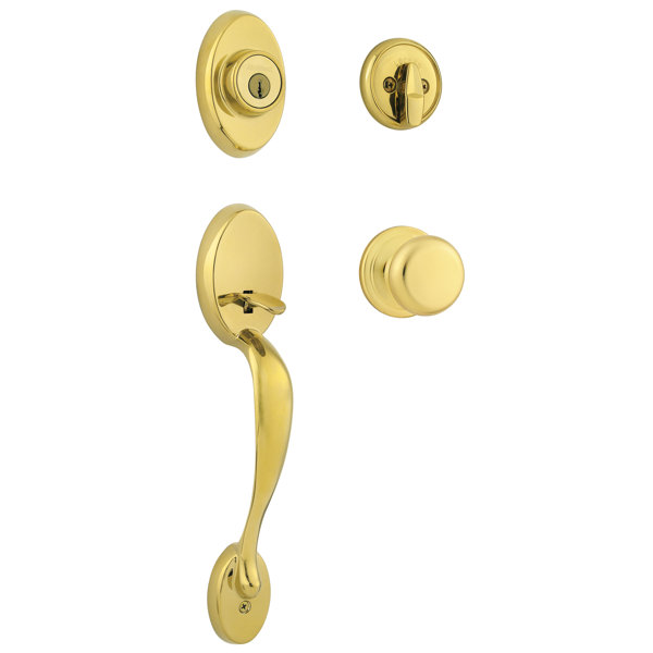 Chelsea Single Cylinder Entrance Handleset with Smartkey by Kwikset