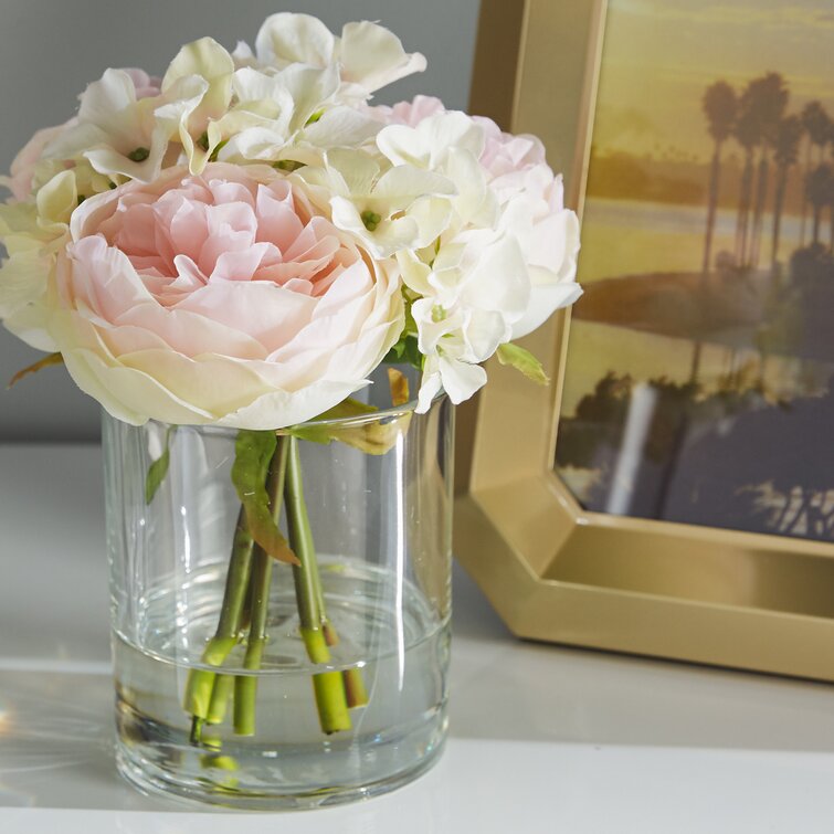 Details about   Grand Hydrangea Floral Stem Arrangement in Hampton Vase by Peony PINK 