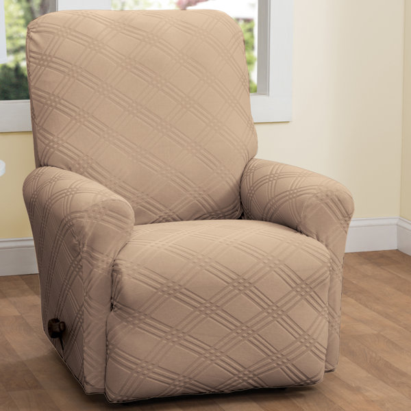 Double Diamond Box Cushion Recliner Slipcover by R