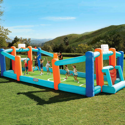 Huge Backyard Soccer  Basketball Court Little Tikes