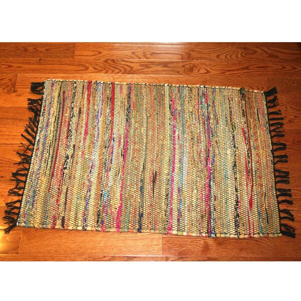One-of-a-Kind Linmore Over-Dyed Hand-Woven Tan Area Rug by Bay Isle Home