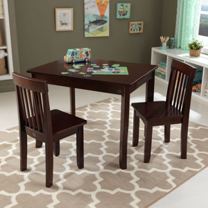 Avalon Kids 3 Piece Rectangular Table and Chair Set