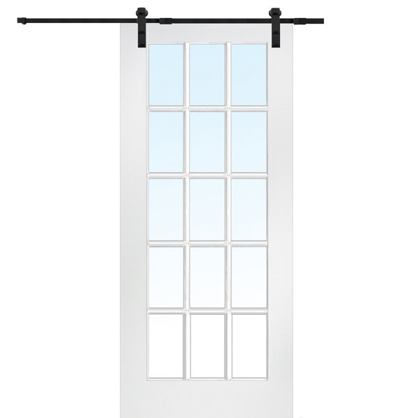 MDF Glass Interior Barn Door by Verona Home Design