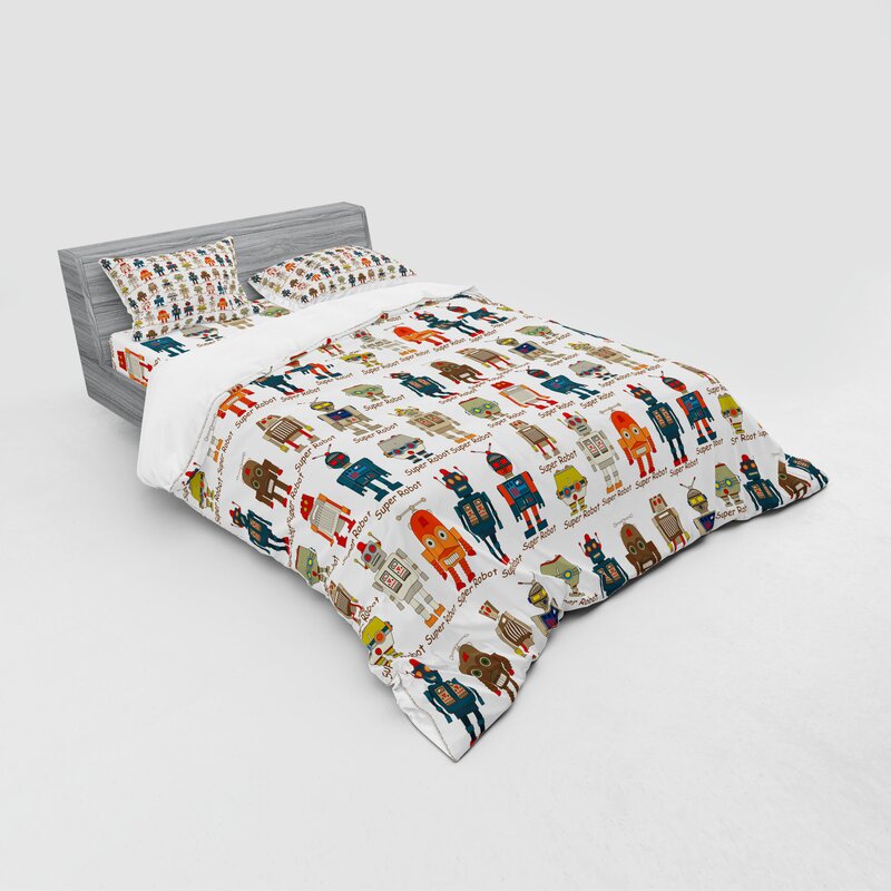 East Urban Home Robot Duvet Cover Set Wayfair