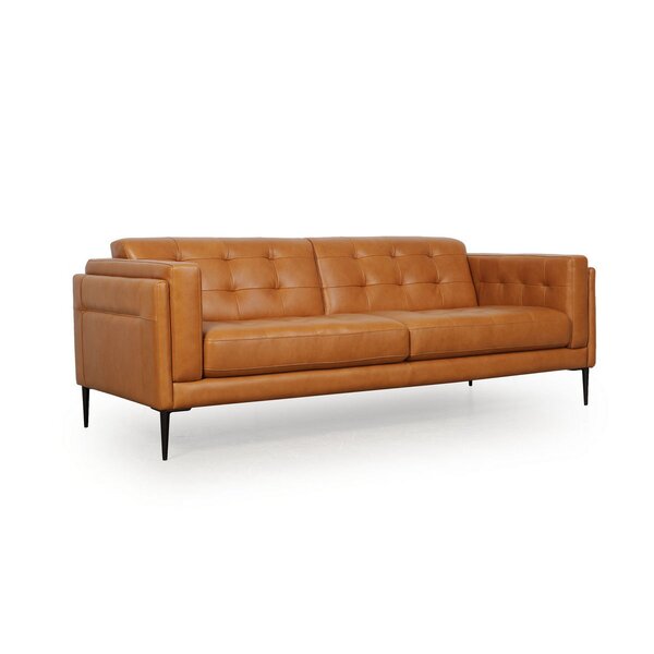 Dwayne Genuine Leather Sofa By Wrought Studio