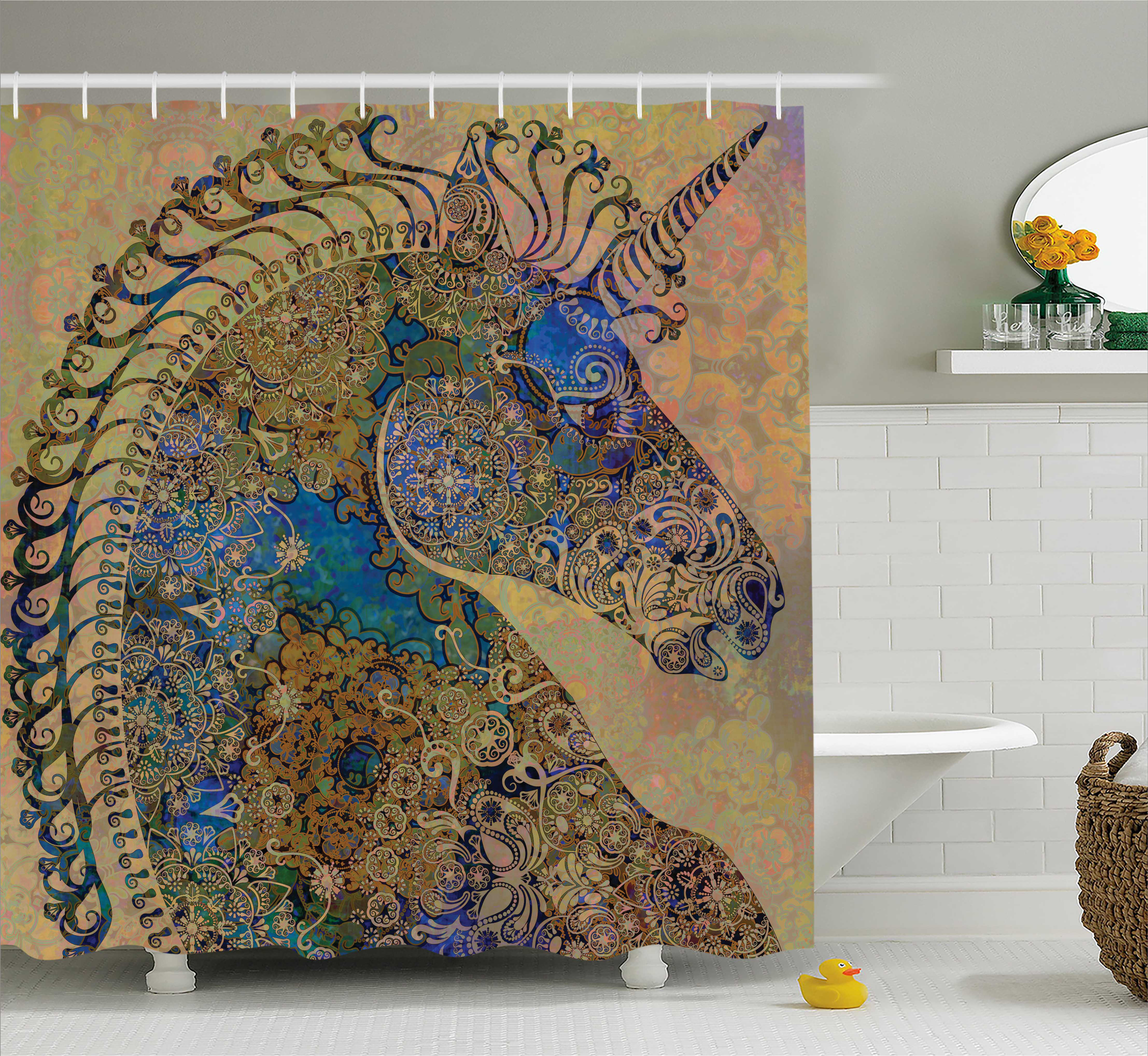 Bloomsbury Market Beal Indian Mandala Pastel Shower Curtain Hooks Wayfair Bloomsbury Market Beal Indian Mandala