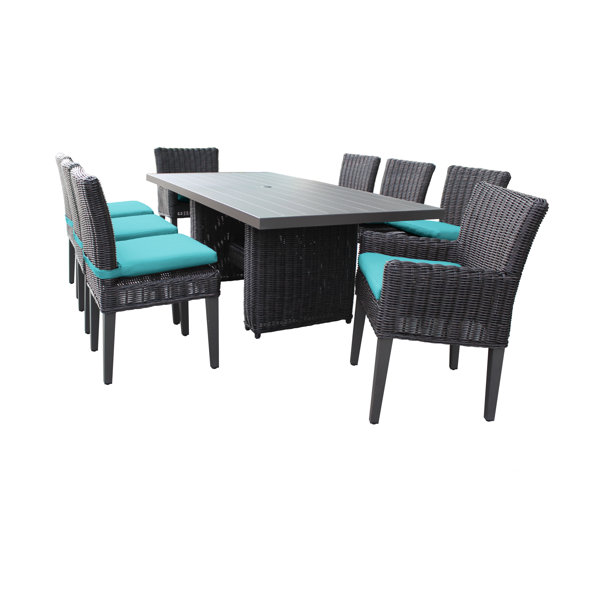 Fairfield 9 Piece Outdoor Patio Dining Set with Cushions