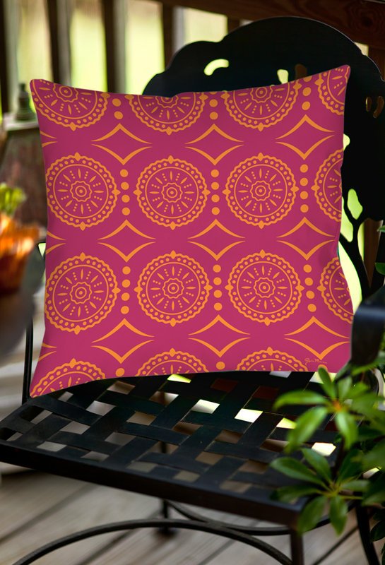 Manual Woodworkers & Weavers Banias Medallion Indoor/Outdoor Throw Pillow & Reviews Wayfair