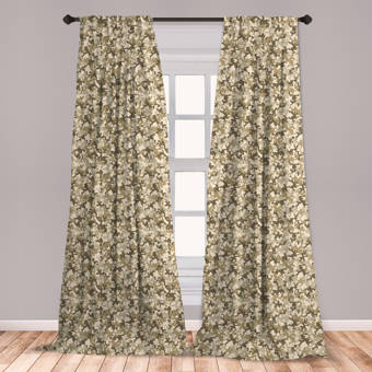East Urban Home Ambesonne Camouflage Curtains Faded Color Uniform