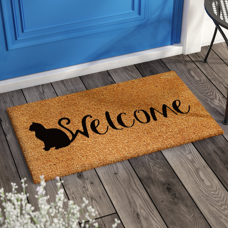 Red Barrel Studio Hoyne Feline Welcome 29 In X 17 In Non Slip