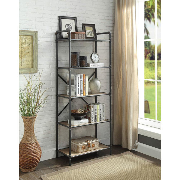 Crofoot Industrial 5 Tier Shelf Etagere Bookcase by 17 Stories