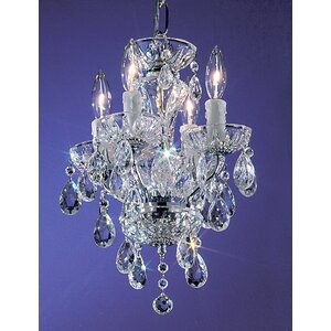Letitia 4-Light Chain Shaded Crystal Chandelier