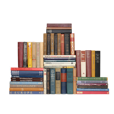 Authentic Decorative Books  Curated Library Curated Vintage World History Library Set of 75 Booth  Williams