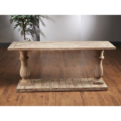 AA Importing 30.5" Solid Wood Console Table  Color: Weathered Gray