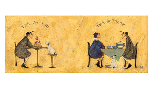 'Tea for Two Tea for Three' Print East Urban Home Format: Paper, Size: 50cm H x 100cm W x 1.3cm D