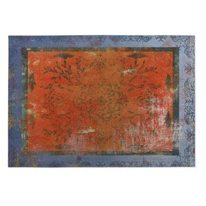 Adorned Rust/Blue Indoor/Outdoor Doormat