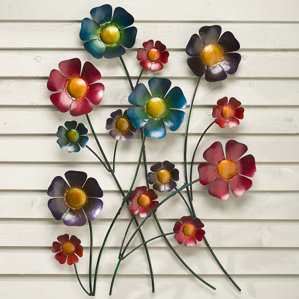 Metal Flowers Wall Decor metal flowers wall art | wayfair Metal Flowers Wall Decor metal flowers wall art | wayfair