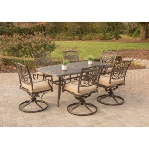 Lauritsen 7 Piece Dining Set with Cushion