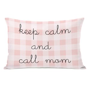 Maxeys Keep Calm And Call Mom Lumbar Pillow