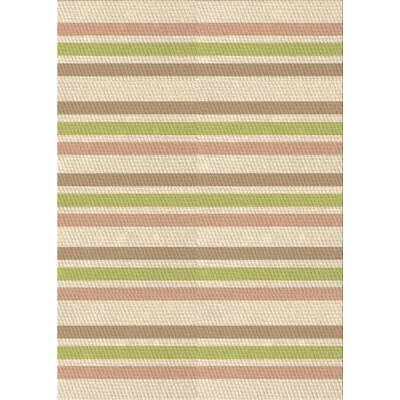 Striped Wool Brown Area Rug East Urban Home Rug Size: Rectangle 2' x 3'
