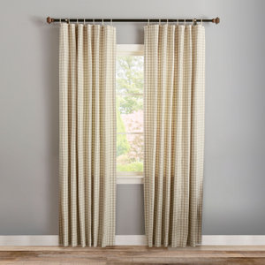 Twine Geometric Semi-Sheer Tab top Curtain Panels (Set of 2)